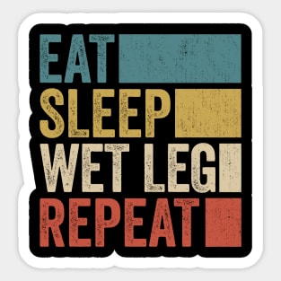 Funny Eat Sleep Wet Name Repeat Retro Vintage Sticker